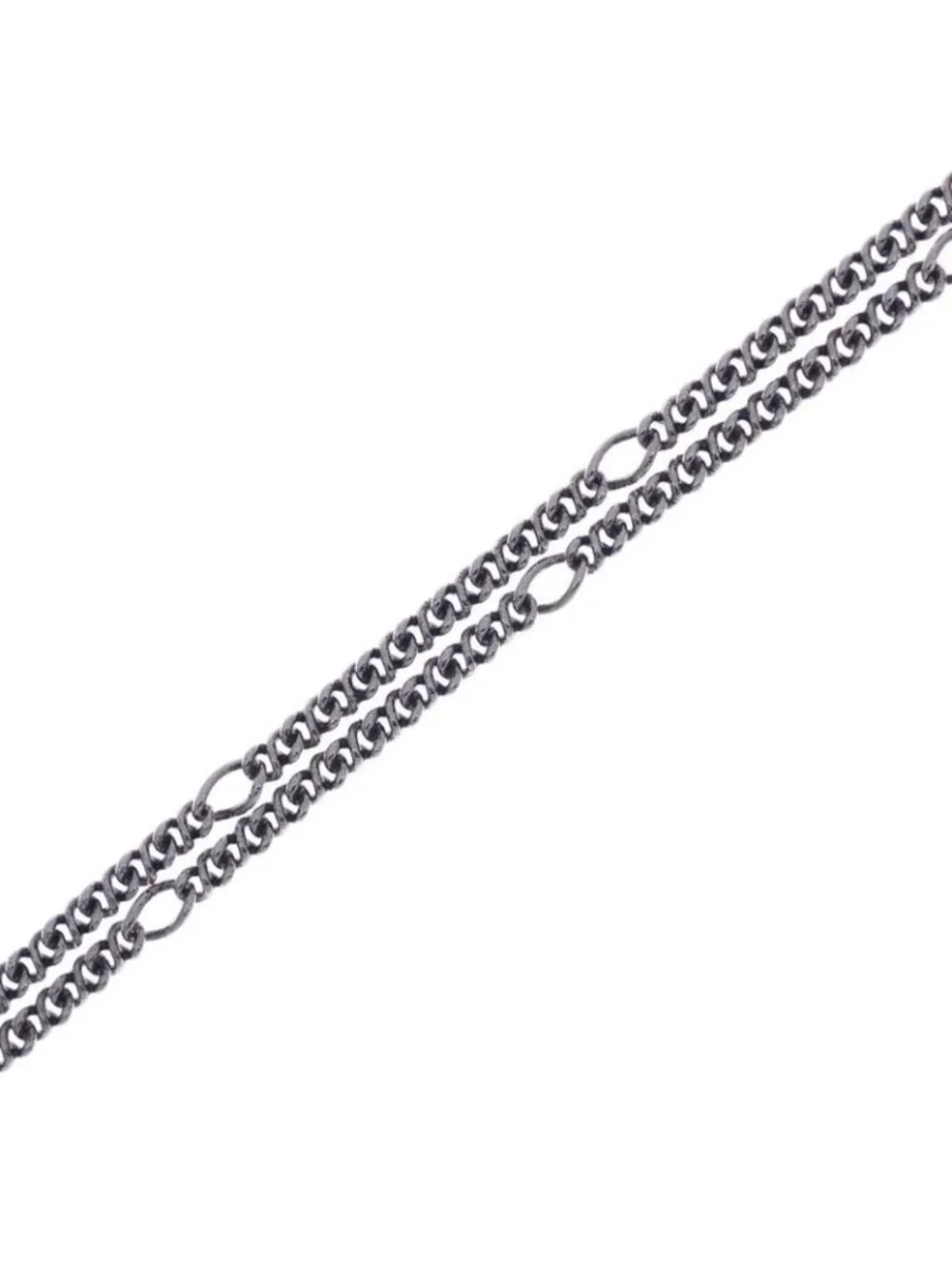 Gucci Lion Head Black Crystal Necklace Pendant Chain Silver - Picture 4 of 6